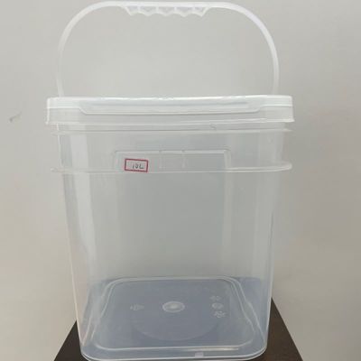 Forme carrée HDPE 4L 5L 8L Seau en plastique Seau en plastique carré avec couvercle et poignée
