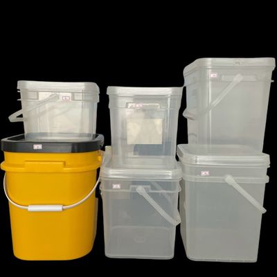 Bouteille en plastique à couvercle inaltérable pour biscuits 4L 5L 6L Durable Square Bucket