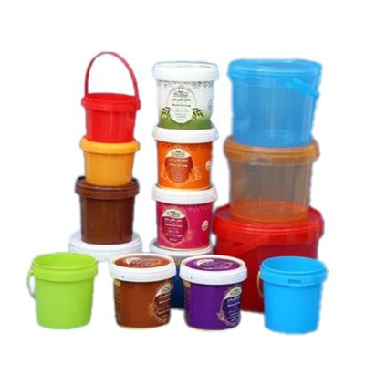Seau en polypropylène 200ml-25L Contenant en plastique carré avec poignée pour le bénéfice