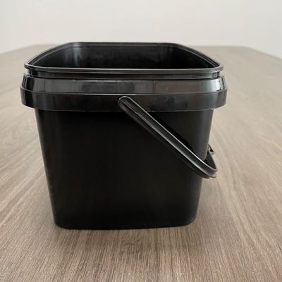 3 L de seau rectangulaire en plastique transparent pour l'impression sur écran de soie/transfert thermique/IML