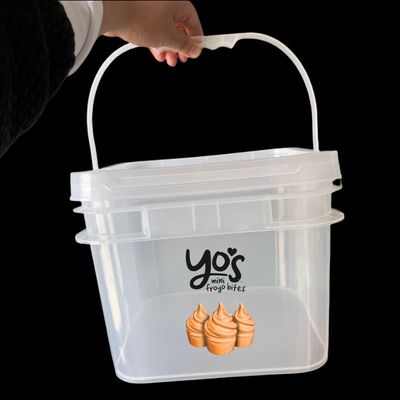 Outil Durable 2,5 gallons récipient en plastique Seau carré avec couvercle