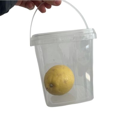 Personnalisez votre emballage de beignet avec un seau carré transparent et un seau en plastique