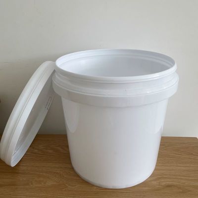 Contenant de compostage blanc de 20 litres avec seau en plastique et couvercle industriel