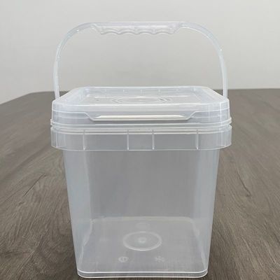 500 ml contenant de sauce, seau carré, seau blanc imprimé, épaisseur de 1,0 à 2,5 mm