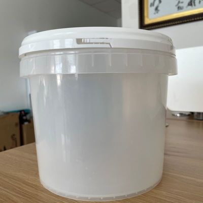 Seau en plastique transparent de 4L avec couvercle