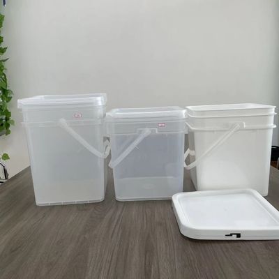 Personnalisé 1 2 gallons 4 gallons 5 gallons 6 gallons de graines carrées claires seau en plastique Personnaliser OUI