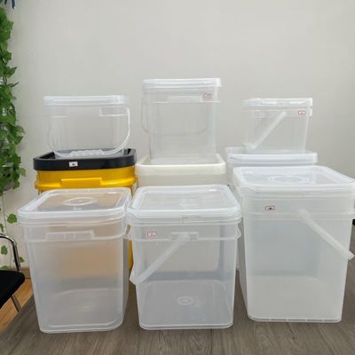 15L Compresse en plastique fournisseur de bouteilles carrées claires Food Safe épaisseur d'impression personnalisée de 1,0 à 2,5 mm