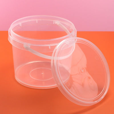 Cuve à aliments en polypropylène Seau en plastique transparent de 2 litres pour le stockage de produits chimiques