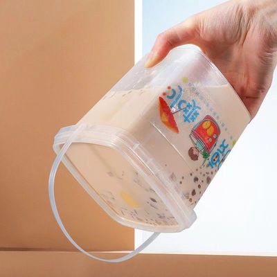 500 ml de contenant en plastique carré avec couvercle