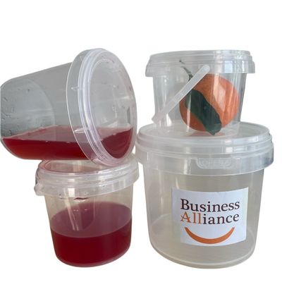 Personnaliser Ronde 300ml 500ml 750ml 1L Bouteille en plastique clair avec taille personnalisable