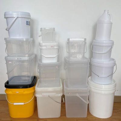 Contenant de biscuits 15L Bouteille en plastique carré avec matériau HDPE et dessin imprimé