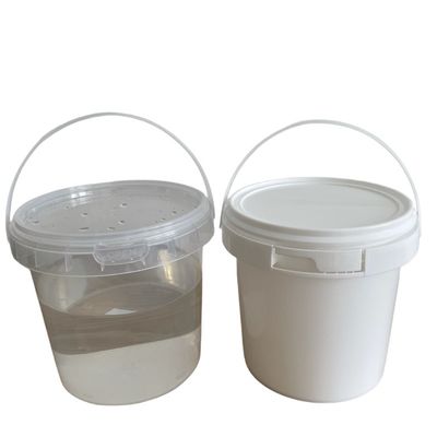 Contenant rond en plastique de 1 litre avec couvercle pour un emballage durable et écologique