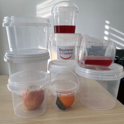 Contenant en plastique transparent de 1L avec couvercle étanche pour le stockage et l'organisation personnalisés