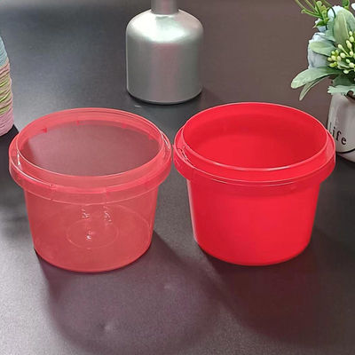 Seau en plastique de qualité alimentaire avec couvercle et poignée 500ml 750ml 1L 2L 3L 5L Tailles certifiées ISO