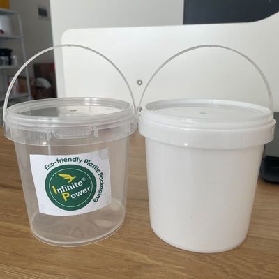 Seau de boisson en PP en couleur blanche claire pour les besoins personnalisés