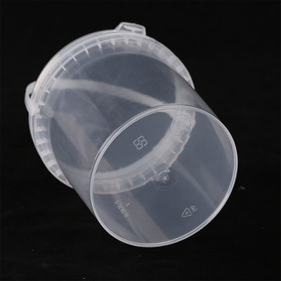 1L 2L 3L 4L 5L Seau en plastique rond blanc avec couvercle personnalisable et durable