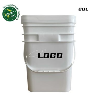 Seau en plastique à puissance infinie avec poignée métallique 5L 8L 10L Certifié GAP/ISO/FDA