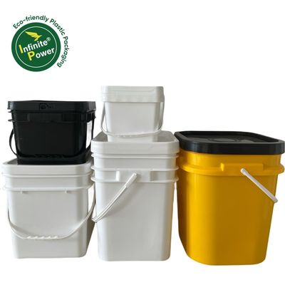 Recycler personnaliser un seau en plastique de 15L avec couvercle et un seau solide avec poignée métallique