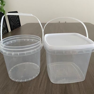 1L 2L 4L 10L 15L 18L 20L récipient en plastique pour le lait yogourt des cornichons rondes seau blanc
