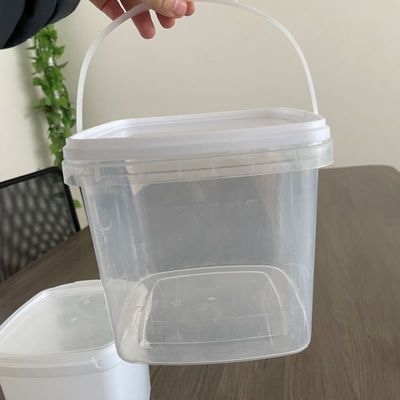 Contenant de crème glacée Seau en plastique de qualité alimentaire avec couvercle et poignée Épaisseur de 1,0 à 2,5 mm
