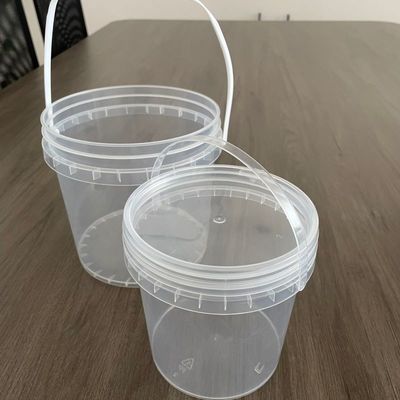 Contenant de crème glacée Seau en plastique de qualité alimentaire avec couvercle et poignée Épaisseur de 1,0 à 2,5 mm