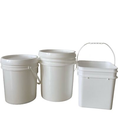 1L 2L 4L 5L Bouteille ronde en plastique Bouteille rectangulaire avec couvercle Bouteille d'impression de logo personnalisée