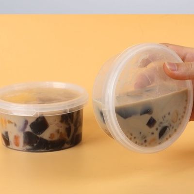 200 ml 300 ml 500 mL 750 ml 1 L récipient de seaux en plastique sur mesure avec couvercle pour produits chimiques