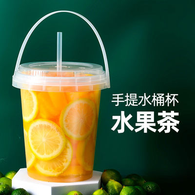 Contenant d'emballage pour boissons alimentaires Seau en plastique rond avec couvercle 1L 2L 3L 4L 5L