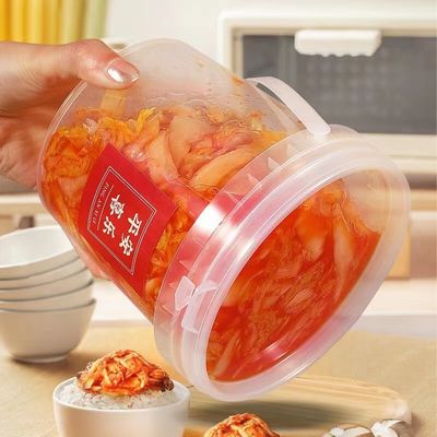 Contenant d'emballage pour boissons alimentaires Seau en plastique rond avec couvercle 1L 2L 3L 4L 5L