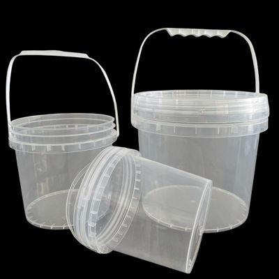 Containers à seau pour le stockage des denrées alimentaires, cuves en plastique polyvalentes avec couvercle et impression IML