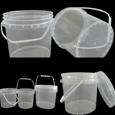 Containers à seau pour le stockage des denrées alimentaires, cuves en plastique polyvalentes avec couvercle et impression IML