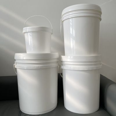 Impression à écran de soie Seau en plastique rond avec poêle à poignée métallique 3L 4L 5L 8L 10L 5 gallons