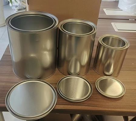 1L-5L Bouteille en métal rond personnalisé pour la peinture et la sauce avec ou sans poignée