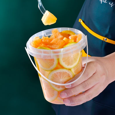Seau en plastique rond de qualité industrielle avec matériau écologique et options d'impression