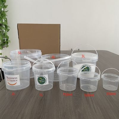 Accessoires pour les récipients de fruits de mer Un seau en plastique de 1 gallon avec couvercle et poignée inclus