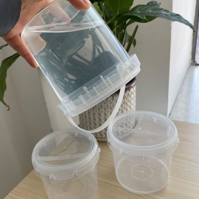 Boîtier en plastique transparent à emporter avec couvercle anti-tamper