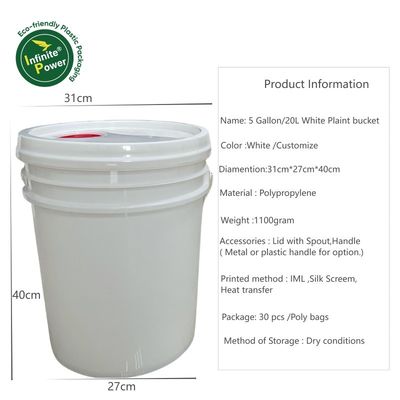 Bouteille de peinture en polypropylène d'une épaisseur de 80 millimètres pour les besoins de peinture professionnelle