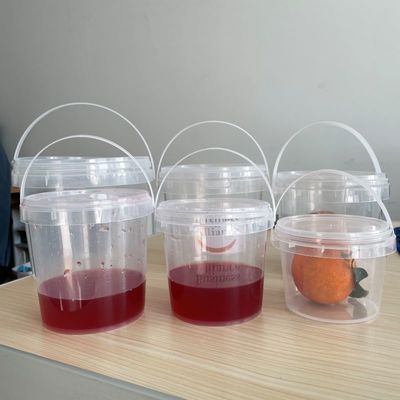 Récipient en plastique rond ou carré sur mesure avec couvercle 300 ml 500 ml 750 ml 1 litre