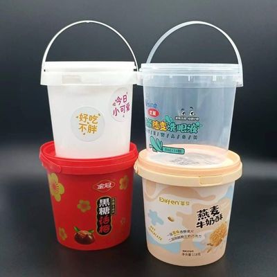 Bucket en plastique à couvercle ouvert et fermé facile en tailles 3L-25L pour des applications personnalisées