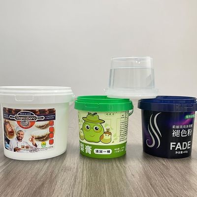 Yogourt Douceur Cuve en plastique Seau 300 ml 500 ml 1 litre Contenant blanc avec couvercle