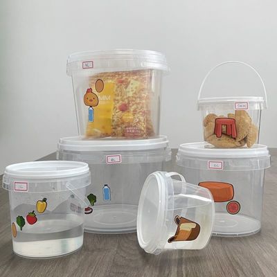 Prix d'usine Seau en plastique 1L 2L 3L 4L 5L Contenant alimentaire